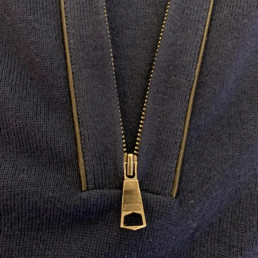 BANANA REPUBLIC Navy Blue Half-Zip Wool Pullover‎ Sweater